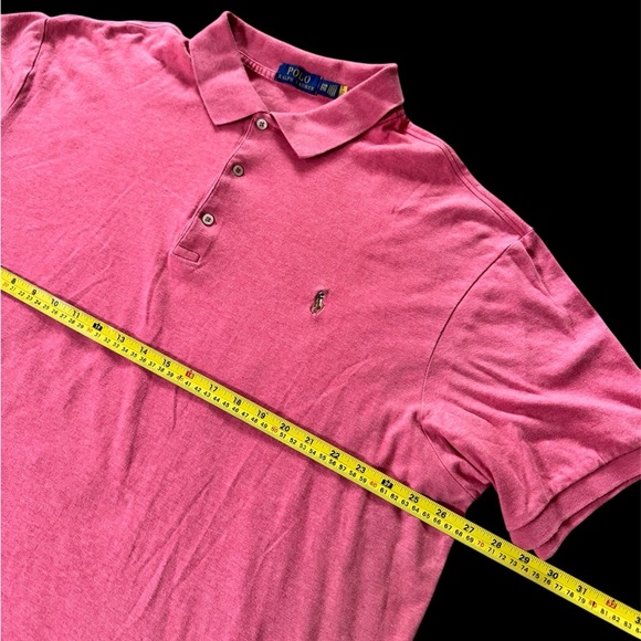 Ralph Lauren Polo Shirt Mens 2XB 2XL Pink Cotton Knit Short Sleeve Soft Touch - Picture 3 of 5